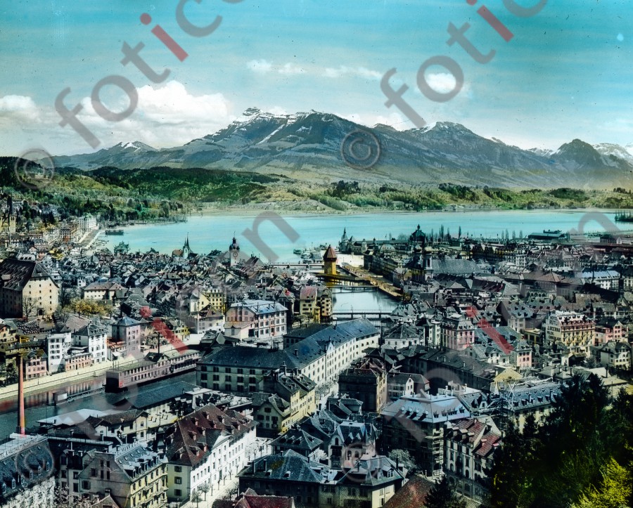 Luzern, Gütsch | Lucerne, Gütsch - Foto foticon-simon-021-010.jpg | foticon.de - Bilddatenbank für Motive aus Geschichte und Kultur